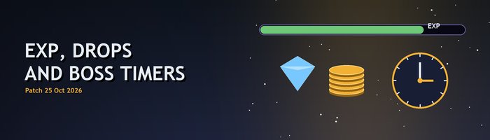 [PATCH] EXP fix, drops and boss timers