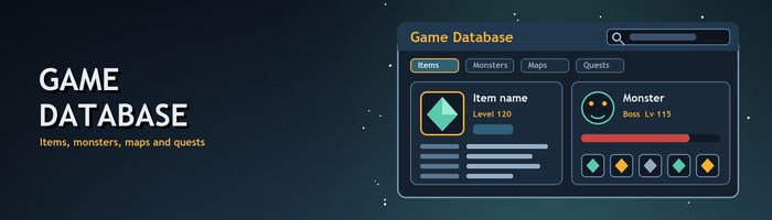 [NEW] Game Database: look up items, monsters, maps and quests